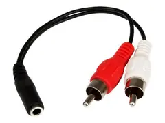 STARTECH.COM MUFMRCA 6inch Stereo Audi Cable - 3.5mm Female to 2x RCA Male