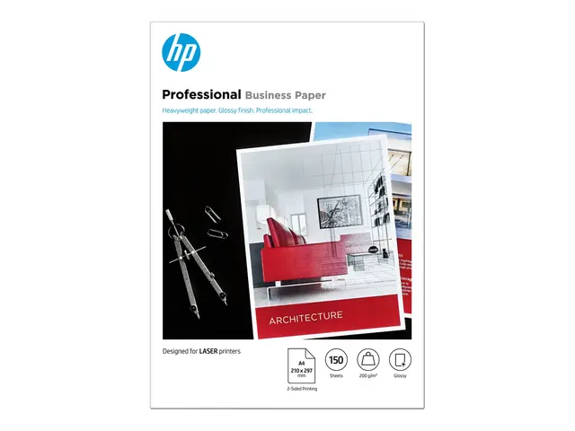 HP Professional Glossy Paper - Blank A4 (210 x 297 mm) 200 g/m² 15...