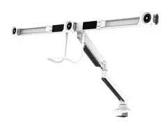 Neomounts NM-D775DX3 - Monteringssett full bevegelse - for 3 LCD-skjermer - aluminium - hvit - skjermstørrelse: 17"-24" - klemmemonterbar, malje, skrivebordsmonterbar