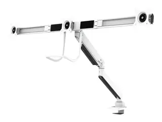 Neomounts NM-D775DX3 - Monteringssett full bevegelse - for 3 LCD-skjermer - aluminium - hvit - skjermst&#248;rrelse: 17&quot;-24&quot; - klemmemonterbar, malje, skrivebordsmonterbar