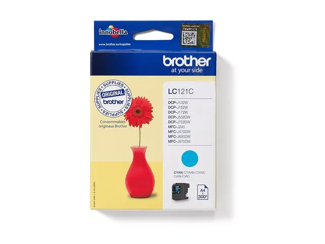 Brother LC121C - Cyan original blekkpatron for DCP-J100, DCP-J105,...