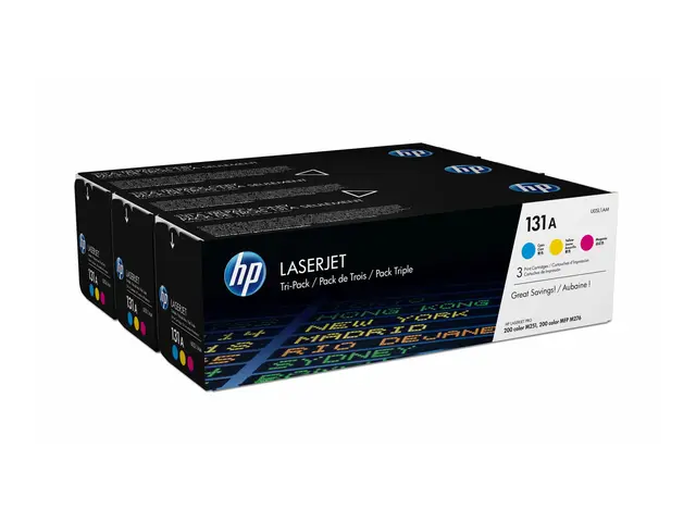 HP 131A - 3-pack - gul, cyan, magenta - original - LaserJet - tone...