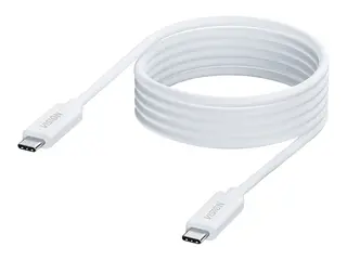 Vision - USB-kabel - USB-C (hann) til USB-C (hann) USB 3.2 Gen 1 - 3 A - 2 m - Støtte for DP Alt-modus - hvit