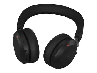 Jabra Evolve2 75 - Hodesett - on-ear - Bluetooth tr&#229;dl&#248;s - aktiv st&#248;ydemping - USB-A - lydisolerende - svart - med ladestativ - Certified for Microsoft Teams