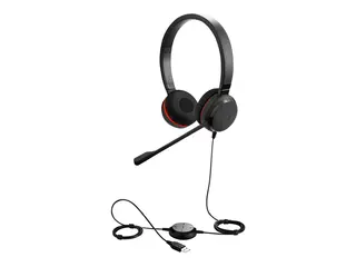 Jabra Evolve 30 II MS stereo - Hodesett on-ear - kablet - USB-C, USB-A - lydisolerende - Certified for Microsoft Teams