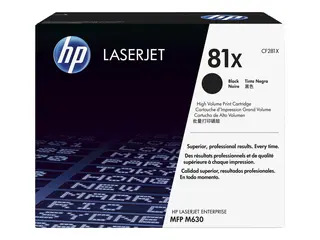 HP 81X - Høy ytelse - svart - original - LaserJet tonerpatron (CF281X) - for LaserJet M605; LaserJet Enterprise M605, M632, MFP M630; LaserJet Enterprise Flow MFP M630