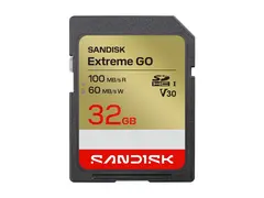 SanDisk Extreme Go - Flashminnekort - 32 GB Video Class V30 / UHS-I U3 - SDHC UHS-I