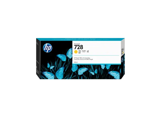 HP 728 - 300 ml - gul - original - DesignJet - blekkpatron - for D...