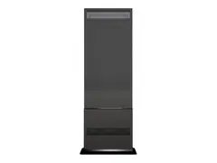 HI-ND Mini Single Totem 50&quot; - Stativ - for digitalsignerings-LCD-panel enkel - metall, pleksi - svart, RAL 9005 - skjermst&#248;rrelse: 50&quot; - plassering p&#229; gulv - for Samsung QB50B, QB50R, QM50B, QM50R