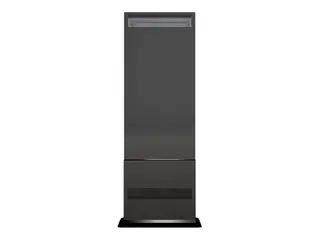 HI-ND Mini Single Totem 50&quot; - Stativ - for digitalsignerings-LCD-panel enkel - metall, pleksi - svart, RAL 9005 - skjermst&#248;rrelse: 50&quot; - plassering p&#229; gulv - for Samsung QB50B, QB50R, QM50B, QM50R