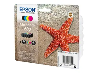 Epson 603 Multipack - 4-pack - svart, gul, cyan, magenta original - blære med RF/lyd-alarm - blekkpatron - for Expression Home XP-2150, 2155, 3150, 3155, 4150, 4155; WorkForce WF-2820, 2840, 2845, 2870