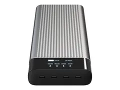 HyperJuice HJ245B - Str&#248;mbank - USB-C - 27000 mAh 245 watt - PD 2.0, PD 3.0, QC 2.0, QC 3.0, Apple 2.4A, QC 4.0+ - 4 utgangskontakter (4 x USB-C)