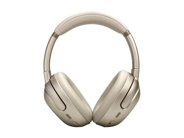 JBL Tour ONE M3 - Hodetelefoner med mikrofon full størrelse - Bluetooth - trådløs, kablet - aktiv støydemping - 3,5 mm jakk, USB-C - latte - Zoom Certified 