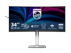Philips 34B2U5900C - 5000 Series - LED-skjerm kurvet - USB - 34" - 5120 x 2160 WUHD @ 120 Hz - VA - 450 cd/m² - 3000:1 - DisplayHDR 400 - 2 ms - 2xHDMI, DisplayPort, USB-C - høyttalere - koksgrå, sølv (stativ)