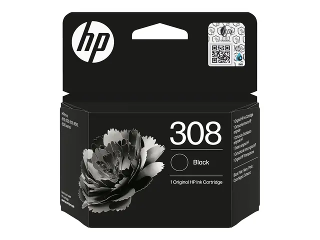 HP 308 - Svart original boks blekkpatron