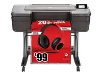 HP DesignJet Z6 PostScript - 24&quot; storformatsskriver farge - ink-jet - Rull (61 cm) - 2400 x 1200 dpi - inntil 1.4 min/side (mono) / inntil 1.4 min/side (farge) - kapasitet: 1 rull - Gigabit LAN, USB-vert - kutter