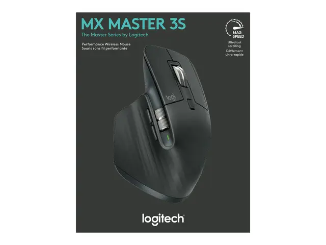 Logitech Master Series MX 3S - Mus ergonomisk optisk 7 knapper trå...