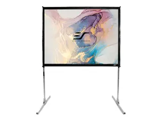 Elite Screens QuickStand Series Q100V1 - Projeksjonsskjerm med ben 100" (254 cm) - 4:3 - CineWhite - svart, sølv