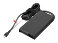 Lenovo - USB-C-strømadapter - GaN, slank AC 100-240 V - 180 watt - Danmark - svart - for ThinkBook 14 G9 AHP 21V6; ThinkPad P16 Gen 3 21RQ, 21RR; T16g Gen 3 21V6