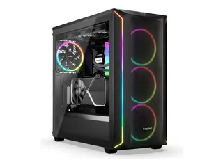 be quiet! SHADOW BASE 800 FX - Midi-t&#229;rn utvidet ATX (E-ATX) - sidepanel med vindu (herdet glass) - ingen str&#248;mforsyning (ATX / PS/2) - svart - USB/lyd