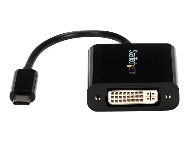 StarTech.com USB C to DVI Adapter - Black 1920x1200 Type Video Con...