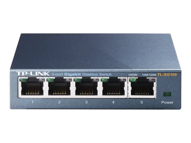 TP-Link TL-SG105 5-Port Metal Gigabit Switch - Switch - ikke-styrt...