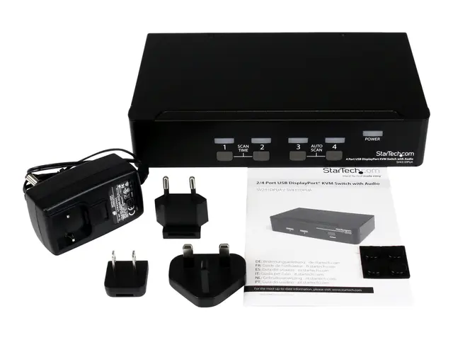 StarTech.com 4 Port DisplayPort KVM Switch w/ Audio - USB, Keyboar...