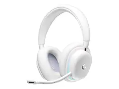 Logitech G G735 - Hodesett - full st&#248;rrelse Bluetooth / LIGHTSPEED - tr&#229;dl&#248;s - 3,5 mm jakk - hvit dis
