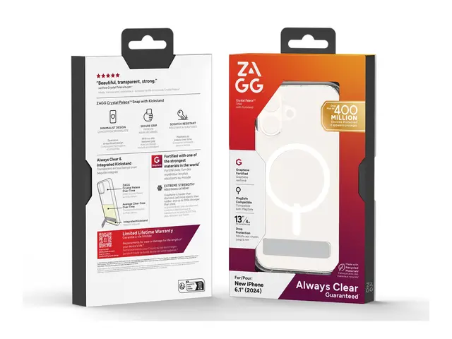 Zagg Crystal Palace Snap - Baksidedeksel for mobiltelefon med støt...