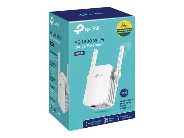 TP-Link AC1200 Wi-Fi Range Extender RE305 - Rekkeviddeutvider for ...