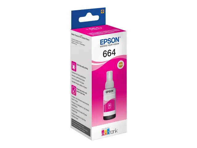 Epson T6643 - 70 ml - magenta - original - blekkrefill - for EcoTa...