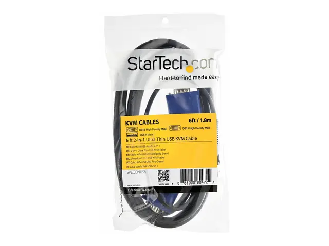 StarTech.com 10 ft Ultra Thin USB VGA 2-in-1 KVM Cable - Switch (S...