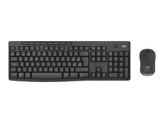 Logitech MK370 Combo for Business Tastatur- og mussett - trådløs - Bluetooth LE - AZERTY - Fransk - grafitt
