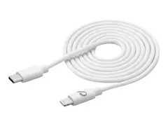 Cellularline Power Cable - Lightning-kabel USB-C hann til Lightning hann - 3 m - hvit