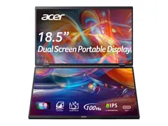 Acer PD193Q Ebmiuux - PD3 Series - LCD-skjerm 19" (18.5" synlig) - portabel - 1920 x 1080 Full HD (1080p) @ 100 Hz - IPS - 250 cd/m² - 4 ms - HDMI, 2xUSB-C - høyttalere - svart