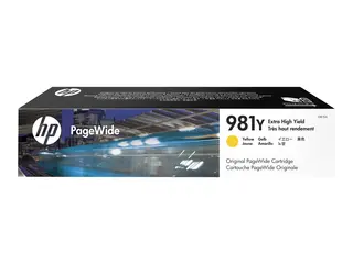 HP 981Y - 185 ml - Ekstra høy ytelse - gul original - PageWide - blekkpatron - for PageWide Enterprise Color MFP 586; PageWide Managed Color E55650