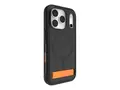 ZAGG Sedona Snap - Baksidedeksel for mobiltelefon med stativ - MagSafe-samsvar - flom svart - for Apple iPhone 17 Pro