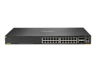 HPE Aruba Networking CX 6200F 24G 4SFP Switch Switch - Max. Stacking Distance 10 km - L3 - Styrt - 24 x 10/100/1000 + 4 x 100/1000 SFP - front og side til bakside - rackmonterbar