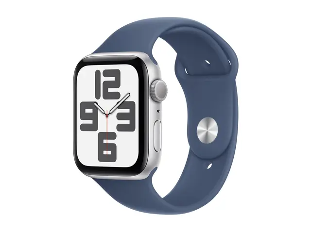 Apple Watch SE (GPS) - 2. generasjon 44 mm sølvaluminium smartklok...