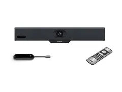 Yealink MeetingBar A10 - Alt-i-ett videosamarbeidslinje (videolinje, fjernkontroll, WPP30 trådløs presentasjonsenhet) Certified for Microsoft Teams, Certified for Zoom Rooms - power adapter included