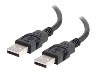 C2G 6.6ft USB Cable - USB A to USB A Cable USB 2.0 - Black - M/M - USB-kabel - USB (hann) til USB (hann) - USB 2.0 - 2 m - svart