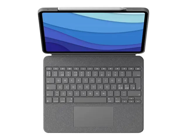 Logitech Combo Touch - Tastatur og folioveske - med styrepute - ba...