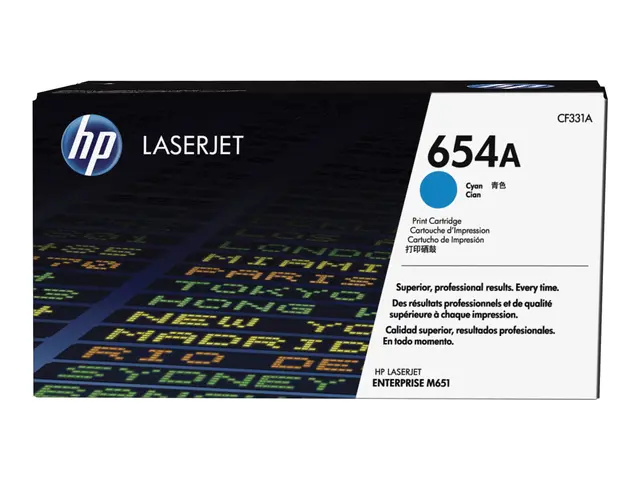 HP 654A - Cyan - original - LaserJet - tonerpatron (CF331A) - for ...