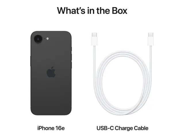 Apple iPhone 16e - Svart - 128 GB - TN 