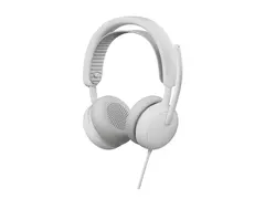 Logitech Zone Wired 2 for Business Hodesett - on-ear - kablet - aktiv støydemping - elfenbenshvit - Certified for Microsoft Teams