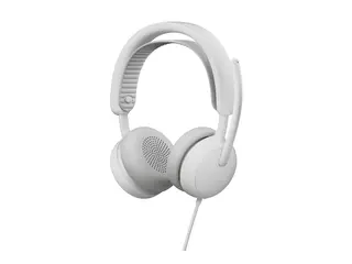 Logitech Zone Wired 2 for Business Hodesett - on-ear - kablet - aktiv støydemping - elfenbenshvit - Certified for Microsoft Teams