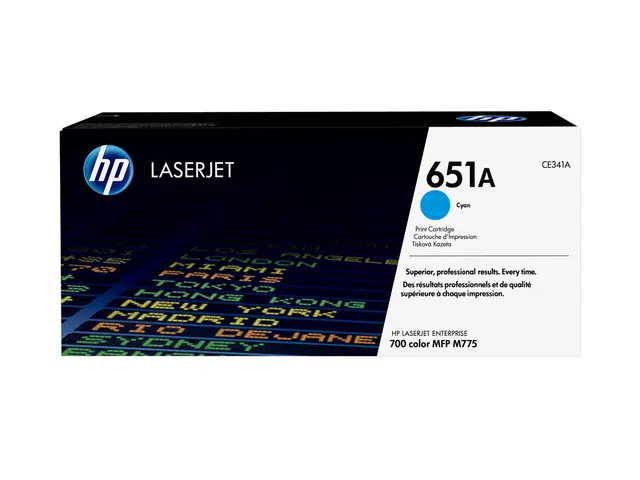 HP 651A - Cyan original LaserJet tonerpatron (CE341A) for Color En...