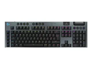 Logitech G G915 X - Tastatur - LIGHTSPEED bakgrunnsbelyst - trådløs - 2.4 GHz, Bluetooth, USB - QWERTY - Storbritannia - tastsvitsj: GL Clicky - svart