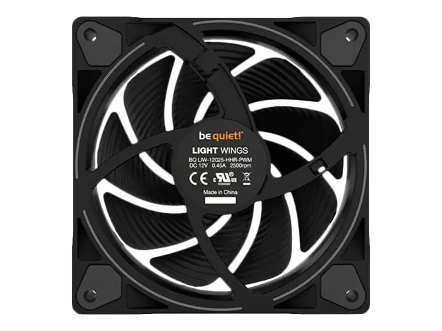 be quiet! Light Wings - Kabinettvifte 120 mm svart (en pakke 3)