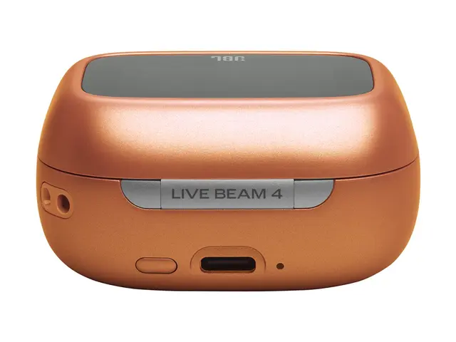 JBL LIVE Beam 4 - True wireless-hodetelefoner med mikrofon i øret - Bluetooth - aktiv støydemping - oransje 